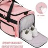 71YycFHCOEL._AC_SL1500_.jpg MAXTOP Gym Bag for Women Travel Duffle Carry On Tote Weekender Bag Large Capacity Pink Overnight Bag With Shoe Compartment Gym Tote with Dry and Wet Separation