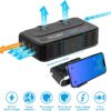 ALLWEI Travel Voltage Converter 220V to 110V Power International Travel Adapter for Hair Straightener/Curling Iron, Universal Power Plug Adapter UK, US, AU, EU, IT, India (Black)