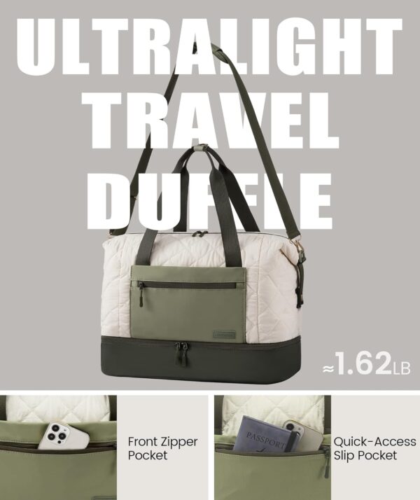 71a-73YMfcL._AC_SL1500_.jpg LOVEVOOK Weekender Bags for Women, Puffer Travel Duffel Bags for Woman, Large Hospital Bag for Women Labor Delivery with Shoe Compartment, Carry On Overnight Bag, Personal Item Travel Bag for Airplane