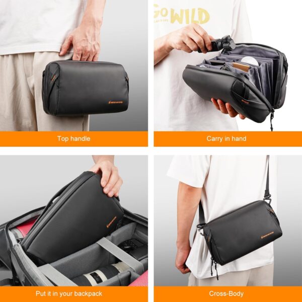 71aBs6fpcL._AC_SL1500_.jpg Besnfoto Tech Pouch Electronic Organizer Accessory Bag Waterproof Travel Portable Carrying Case for Cables, Camera Batteries, Photography card, MaceBook Charger