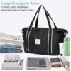 71asAlFonwL._AC_SL1500_.jpg DMLuna Travel Duffel Bag, Tote Sports Gym Bag, Shoulder Overnight Weekender Bag for Women & Men, Hospital bag, Expandable Duffel Bag with Trolley Sleeve/Wet Pocket