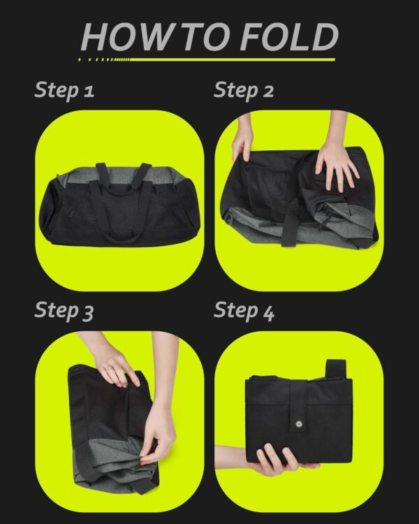 71b1fNiL0WL._AC_SL1500_.jpg BAGSMART Gym Bags for Men Women, Foldable Travel Duffle Bag, Lightweight Weekender Duffel Bag With Shoe Compartment, Water Resistant Workout Duffle Sports Bag for Travel Yoga, Black