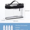 BAGSMART TSA Approved Toiletry Bag, 2 Pack Clear Makeup Cosmetic Bag Organizer, Quart Size Travel Bag for Toiletries, Carry-on Travel Accessories Essentials, Black-2pcs