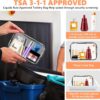 AURUZA 4 Pack Clear Toiletry Bag, Portable Travel Makeup Pouch with Zipper, TSA Approved Organizer, PVC Cosmetic for Airport Airline Compliant