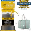 For Spirit Airlines Personal Item Bag 18x14x8 Foldable Travel Duffel Bag Tote Carry on Luggage Duffle Overnight for Women and Men