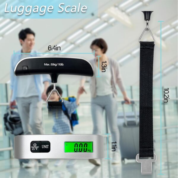 71bh-nJ-MPL._SL1500_.jpg Luggage Scale, 110lb Luggage Weight Scale with 4 Unit Switching Functions&LED Display, Luggage Scale Travel Digital for Weighing Luggage, Backpacks, Packages and Markets