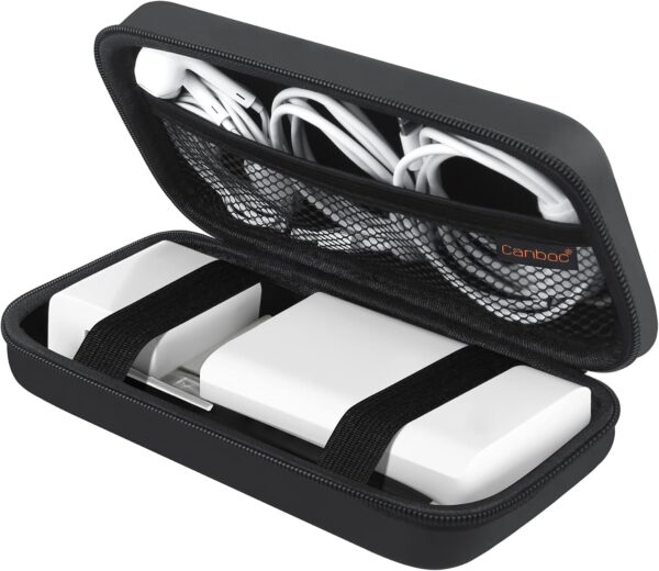 71cBQ07Y1iL._AC_SL1500_.jpg Canboc Electronics Travel Organizer, MacBook Charger Carrying Case, Electronic Accessories Portable Cable Storage Bag for Charging Cords, Power Adapter, MagSafe, USB Hub, Power Bank, Earbuds, Black