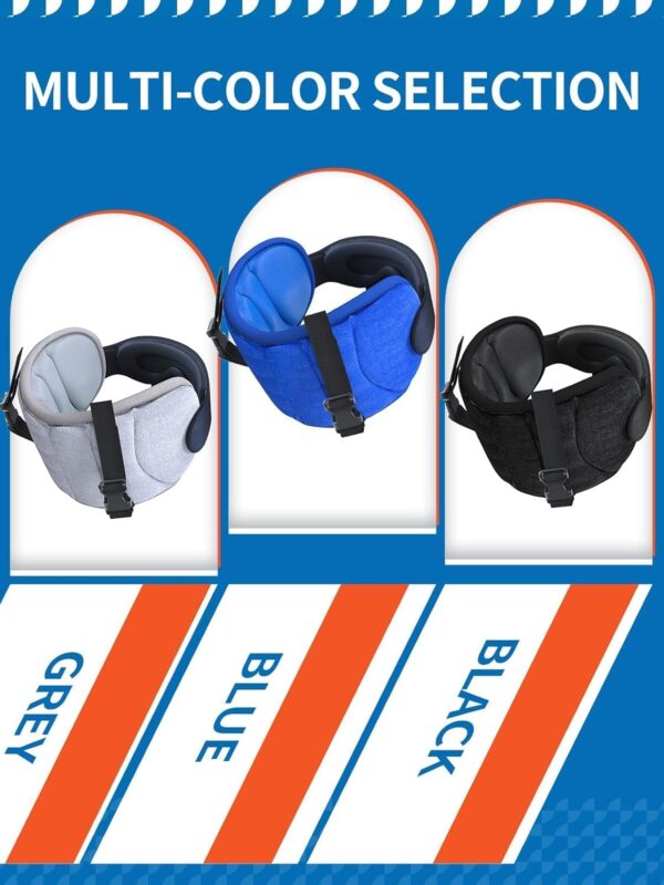 71cFW9XGTZL._AC_SL1500_.jpg Travel Pillows for Airplanes, Airplane Pillow for Long Flight, Airplane Head Strap with Eye Mask for Sleep, Travel Neck Pillow for Car Road Trip, 360° Support Headrest, Stop Bobblehead, Black