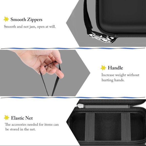 Travel Case for UCOMX/Anker MagGo 3-in-1 Charging Station, Magnetic Foldable Station Storage Holder Bag, Cable Charger Organizer Case for Apple Watch Fast Charger Cable and Adapter, Box Only(Black)
