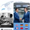 AI Language Translation Earbuds Real-Time, 144 Languages & Accents, Audifonos Traductores Inglés Español, Compatible with iOS & Android, Ideal for Travel, Business, Learning (Deep Black)