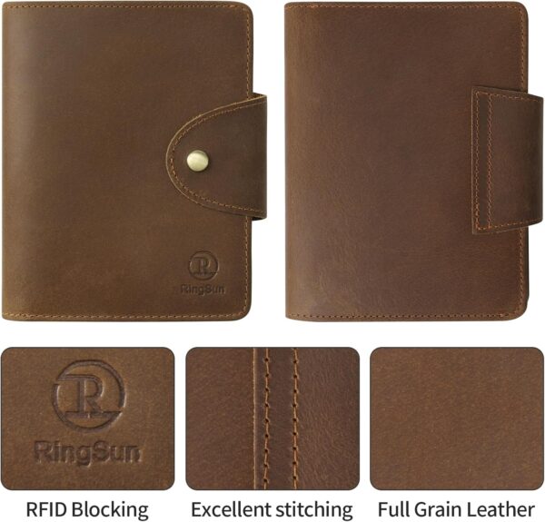 71ck-Ka4DDL._AC_SL1500_.jpg Ringsun Leather Passport Wallet for Men Women, RFID Passport Holder Case Travel Passport Cover for Family