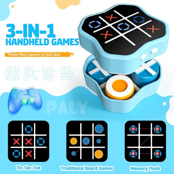 71d7cWHYGML._AC_SL1500_.jpg Tic Tac Toe Game, 3-in-1 Electronic Handheld Games Console for Kids Memory Growth, Portable Puzzle Travel Games,Board Game for Kids and Adults, Christmas and Birthday Gifts for All Ages 3+