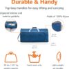 Amazon Basics Large Duffel Bag (100L) for Travel, Travel Bag, with Multiple Zippered Pockets, Lightweight yet Durable Nylon Material, 50-Pound Weight Capacity, Navy Blue, 32.4"L x 16.9"W x 16.9"H