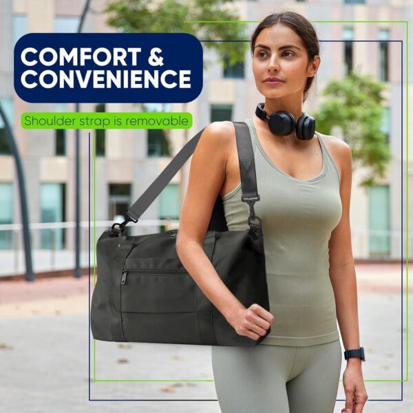 71eRsvQPBuL._AC_SL1500_.jpg Travel Duffle Bag, Weekender Travel Bag Men Small Gym Bag for Women, Hospital Bag for Labor and Delivery, Overnight Bag Luggage Bag with Trolley Sleeve, Airplane Travel Essentials for Flying(Black)