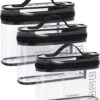 71ecPmN6KzL._AC_SL1500_.jpg BAGSMART TSA Approved Toiletry Bag, 3 Pack Clear Makeup Cosmetic Bag Organizer, Quart Size Travel Bag for Toiletries, Carry-on Travel Accessories Essentials, Black-3pcs