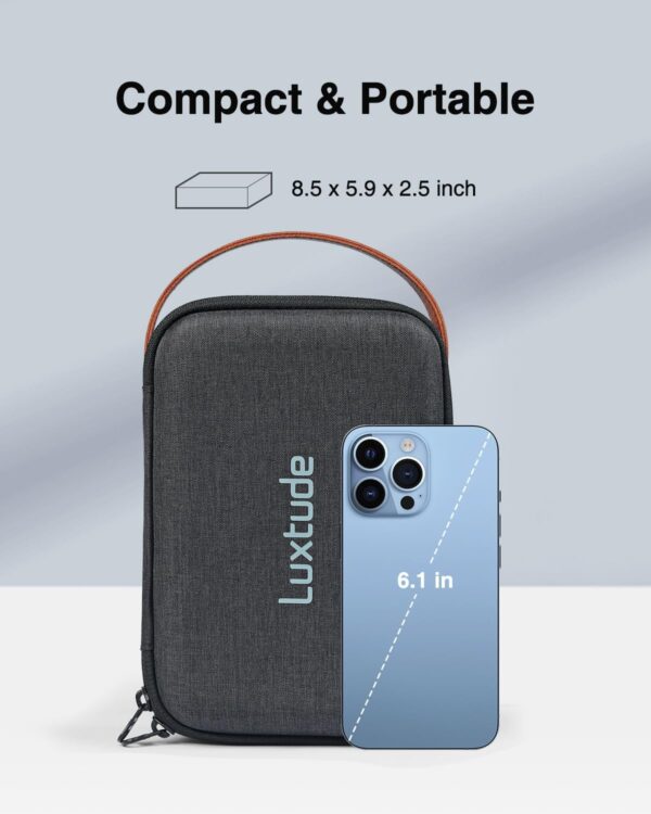 71eePmNZNJL._AC_SL1500_.jpg Luxtude Electronics Organizer Travel Case, Tech Organizers Travel Case, Hard Charger Organizers, Portable Cable Organizer, Travel Essentials for Charger/Mouse/Cash/Card/Pen, Tech Gifts