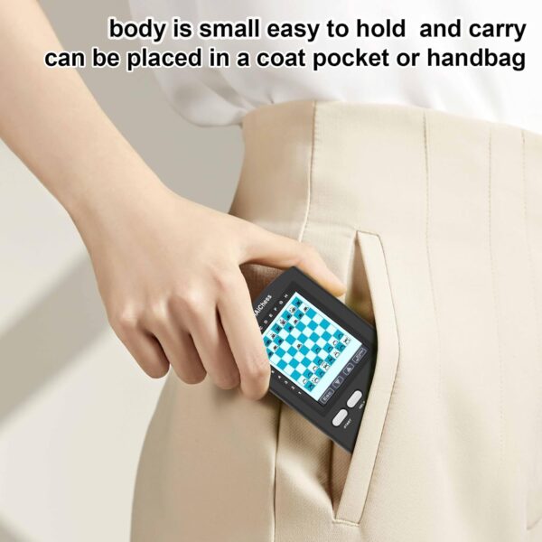 71fBUEeMYL._AC_SL1500_.jpg Handheld Electronic Chess Board 8 in 1 Touch Chess Computer Game Ai Chess Up Smart Electronic Chess Set for Adults, Kids,and Beginners Learn and Travel with Stylus Large LCD Display Gift