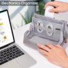 DDgro Electronics Organizer Travel Pouch - Perfect Accessory Bag for Electronics, MacBook Charger & Cords, Cables, Hard Drive (Light Grey-Brown)