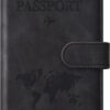 71frQGU3o5L._AC_SL1500_.jpg Eoehro Passport Holder for Travel Essentials, Passport Wallet Cover Case for Travel Must Haves Accessories,Passport Book Holders for Women and Men(black)
