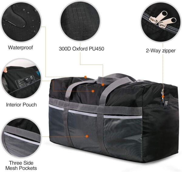 REDCAMP Foldable Travel Bag, Large Sports Bag, 75L/96L/100L, Lightweight Waterproof Tote Bag