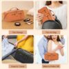 71gWwot5IUL._AC_SL1500_.jpg Electronic Organizer Travel Case, Portable Waterproof PU Leather Tech Pouch, Accessories Storage Bag, Compact Travel Cord Organizer for Cable, Charger, Phone, Earbuds (3L Black)