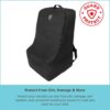 71gcyKdJMyL._SL1500_.jpg J.L. Childress Ultimate Backpack Car Seat Travel Bag – Fully Padded - Heavy Duty Car Seat Backpack- Airplane Travel Bag for Baby Car Seats - Fits All Car Seats, Infant Carriers & Booster Seats - Black