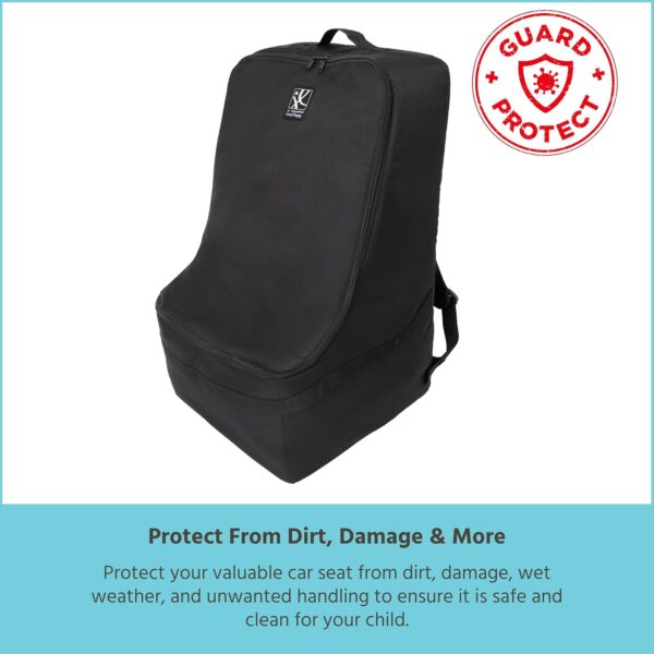 71gcyKdJMyL._SL1500_.jpg J.L. Childress Ultimate Backpack Car Seat Travel Bag – Fully Padded - Heavy Duty Car Seat Backpack- Airplane Travel Bag for Baby Car Seats - Fits All Car Seats, Infant Carriers & Booster Seats - Black