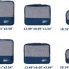 71gjR0b-bHL._AC_SL1500_.jpg Packing Cubes Set Travel Luggage Organizers Suitcase Lightweight Accessories Navy Blue