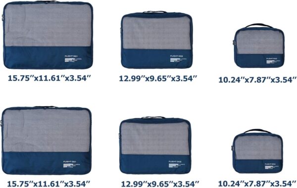 71gjR0b-bHL._AC_SL1500_.jpg Packing Cubes Set Travel Luggage Organizers Suitcase Lightweight Accessories Navy Blue