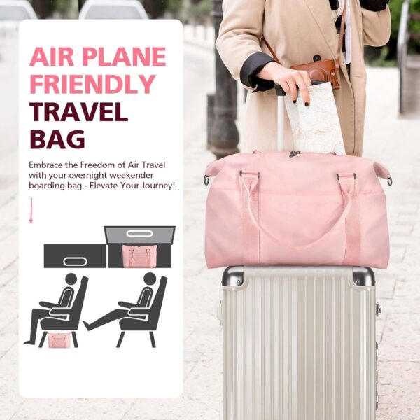 71h2tWSNjLL._AC_SL1500_-1.jpg Travel Duffel Weekender Carry On Tote for Women and Men - Waterproof Gym Bag, Hospital Bag for Labor and Delivery, Overnight Luggage with Trolley Sleeve