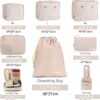 BAGAIL 8 Set Packing Cubes Luggage Organizer Bags for Travel Accessories-Cream