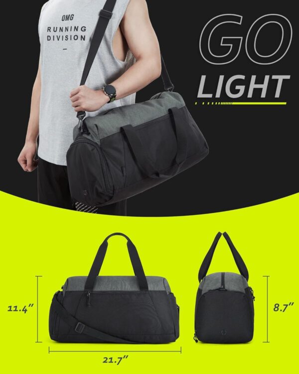 71hPf3EiSbL._AC_SL1500_.jpg BAGSMART Gym Bags for Men Women, Foldable Travel Duffle Bag, Lightweight Weekender Duffel Bag With Shoe Compartment, Water Resistant Workout Duffle Sports Bag for Travel Yoga, Black