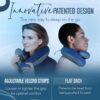 71hTIhRfkPL._AC_SL1500_.jpg BCOZZY Travel Neck Pillow for Airplane – Patented Double Support for Head, Neck, and Chin. Best for Long Flights, Plane Sleeping, and Car Rides. Adjustable Size. Fully Washable. Carry Bag. Large, Navy