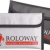71hXUbZ5pVL._AC_SL1500_.jpg ROLOWAY Small Fireproof Bag (5 x 8 inches), Non-itchy Fireproof Money Bag for Cash, Valuables, Passport, Currency & Keys (2-Pack)