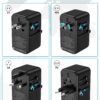 71i9YB90IVL._AC_SL1500_.jpg MOMAX Universal Travel Adapter, 100W Fast GaN International Power Adapter, 2PD USB-C+2QC USB-A Travel Adapter, US, UK, EU, AU Travel Adapter Worldwide for Laptops, Tablets, Phones, Vision Pro