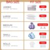 71iXP-GQ5vL._AC_SL1500_.jpg Vacuum Seal Bags for Clothing, 22 Pack Vacuum Storage Bags (4 Jumbo, 4 Large, 4 Medium, 6 Small, 4 Roll) for Clothes Comforters, Travel Space Saver Bag with Compact Electric Pump (2025 Upgrade)