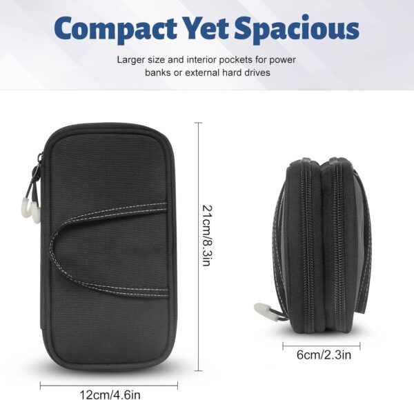 Electronic Organizer, Travel Cable Organizer Case - Compact Pouch for Cords and Accessories Storage - Ideal for Electronics, Travel, and Daily Use