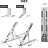 71j7WbdV0mL._AC_SL1500_.jpg Laptop Stand for Desk, 7 Levels Adjustable Height, Foldable Aluminium Laptop Holder for 9–15.6 Inch Laptops, Tablets and Notebooks, Ergonomic Riser for Office, Home, Travel Use