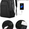 71jBqo2uBPL._AC_SL1482_.jpg MATEIN Business Laptop Backpack, 15.6 Inch Travel Laptop Bag Rucksack with USB Charging Port, Water-Resistant Bag Daypack for Work College Computer Men Women Backpack, Black