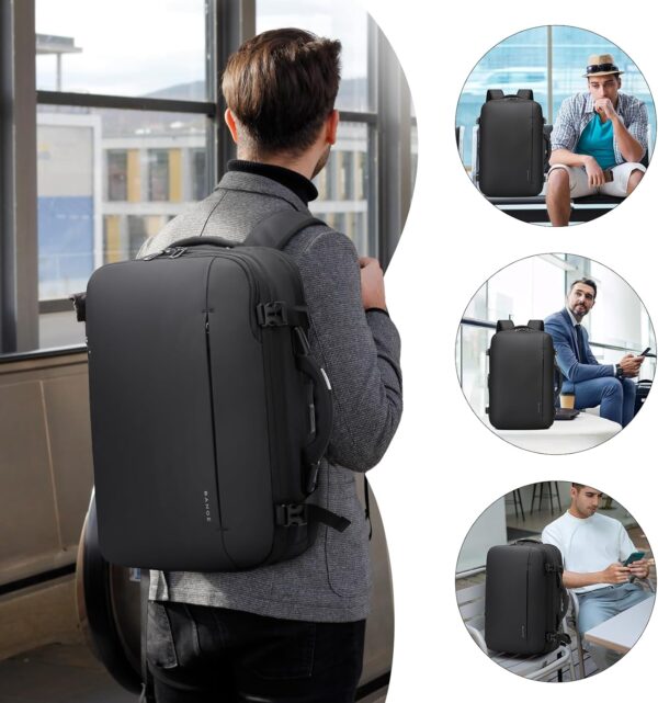 71jRa-jKEL._AC_SL1500_.jpg BANGE Airback Backpack with electronic scaleVacuum Compression Travel Backpack,Expandable Backpacks with Pump for Airplanes (With Air Pump)