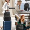 71japwXoseL._AC_SL1500_.jpg LOVEVOOK Laptop Backpack Purse for Women, Work Travel Computer Bags, College School Backpack for Student Girl, Quilted Casual Daypack with USB Port, Fit 15.6 Inch Laptop, Black