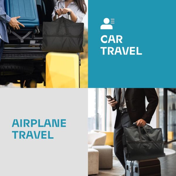 71jpFS2kIbL._AC_SL1500_.jpg 43" Travel Garment Bag with Accessories Zipper Pocket, Heavy Duty Suit Bag for Suits, Tuxedos, Dresses, Coats, Black, 1 pack