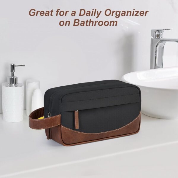 71kAfcdddDL._AC_SL1500_.jpg Travel Toiletry Bag for Men, Hanging Toiletry Organizer, Water Resistant Shaving Kit with Large Capacity for Travel Accessories (Black)