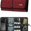 71kgjCM4yJL._AC_SL1000_.jpg ProCase Electronic Organizer Cord Pouch, Travel Cable Charger Phone Accessories Bag Organizer Roll up Tech Carrying Case for USB Cables SD Memory Cards Earphone Flash Hard Drive