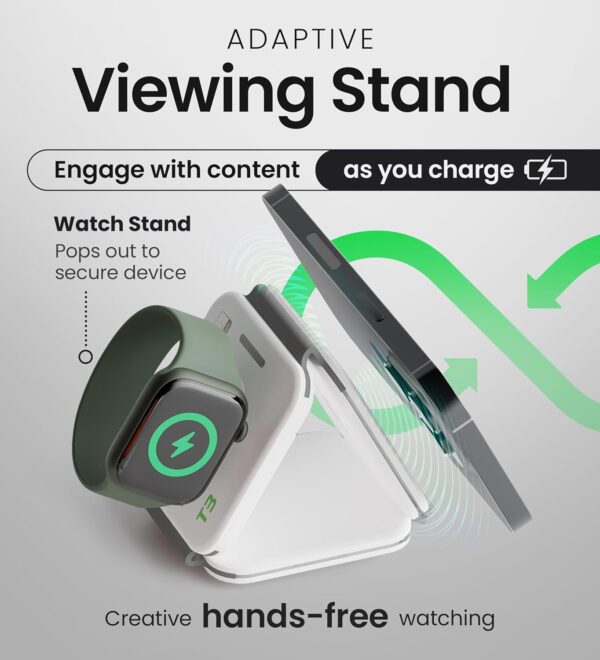 71lT236C5eL._AC_SL1500_.jpg InfinaCore 3-in-1 Charging Station for Apple Devices - Travel Essentials- Magnetic Wireless Travel Charger - Foldable Charging Pad for Magsafe iPhone 16 15 14 13 12 Pro Max/Plus, AirPods & Apple Watch