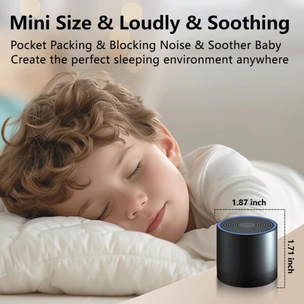 71m8oVClv2L._AC_SL1200_.jpg Portable Sound Machine Mini White Noise Machine with 30 Soothing Sounds for Newborn Kids Adults Rechargeable Sleep Brown Noise Machine with 4 Timers Memory Function for Travel Camping Home and Office