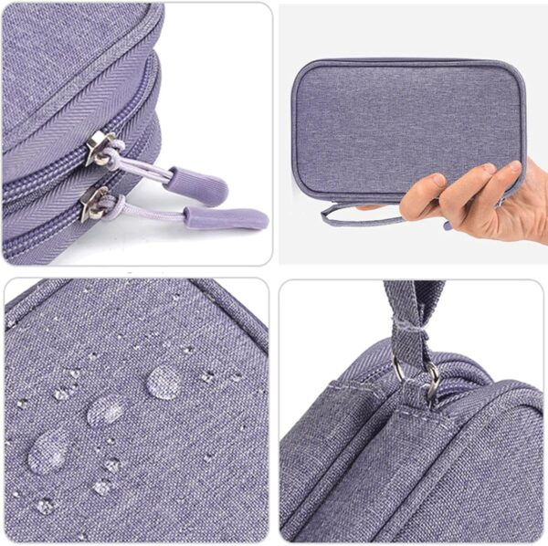71mAo-IQXBL._AC_SL1200_.jpg Travel Electronic Organizer Pouch Bag, Waterproof Portable Electronic Accessories Storage Multifunctional Case for USB, Cable, Cord, Charger, Phone, Power Bank, Earphone (Purple, Large)