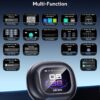 AI Language Translation Earbuds, OWS LCD Touchscreen Real-Time Translator for 144 Languages & Accents Includes Free Subscription Translation Device Earphones for Travel Business Learning, Black
