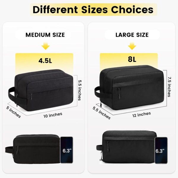 71mi5MQiYKL._AC_SL1500_.jpg Vorspack Travel Toiletry Bag for Men - Hanging Toiletries Bag Water Resistant Dopp Kit Travel Bag for Toiletries Accessories