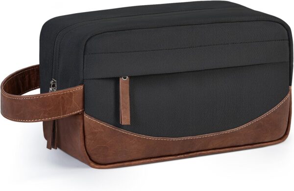 71miBfV0eL._AC_SL1500_.jpg Travel Toiletry Bag for Men, Hanging Toiletry Organizer, Water Resistant Shaving Kit with Large Capacity for Travel Accessories (Black)
